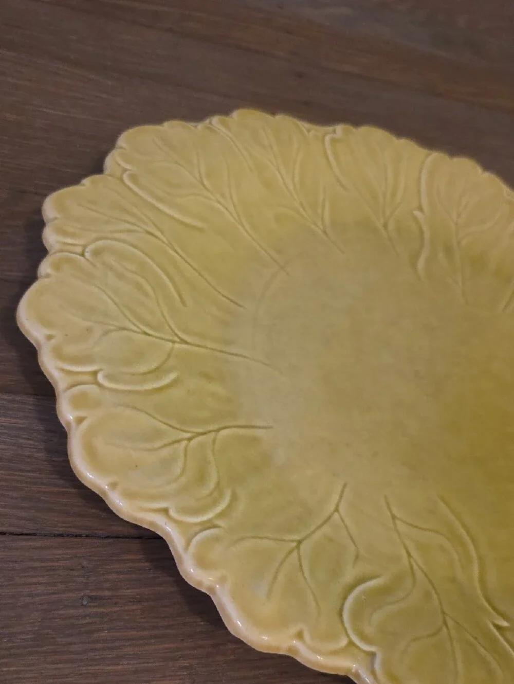Steubenville Pottery / Woodfield Yellow Floral  Serving Plate -  Petal Design